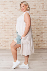 Cárdigan bohemio sin mangas con ventilación