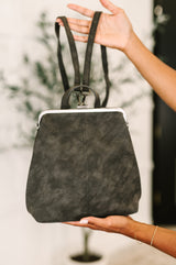 Bridget Backpack in Charcoal - Liarian Unlimited Boutique