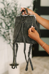 Bridget Backpack in Charcoal - Liarian Unlimited Boutique