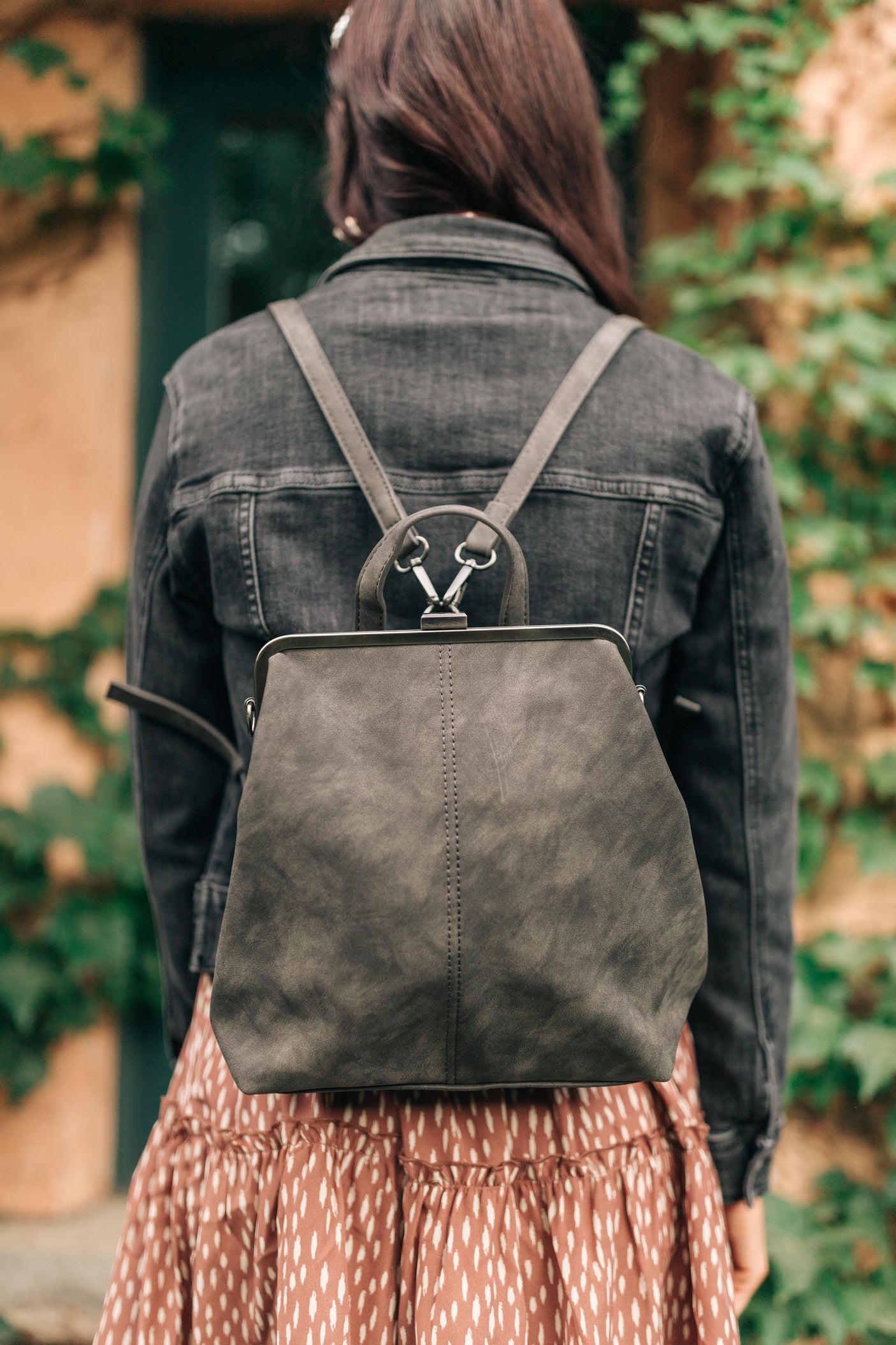 Bridget Backpack in Charcoal - Liarian Unlimited Boutique