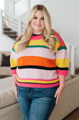 Bright Side Striped Sweater - Liarian Unlimited Boutique