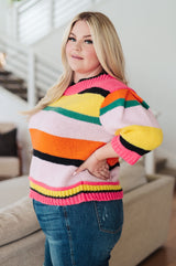 Bright Side Striped Sweater - Liarian Unlimited Boutique