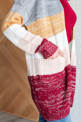 Cárdigan con bloques de color Bring the Warmth