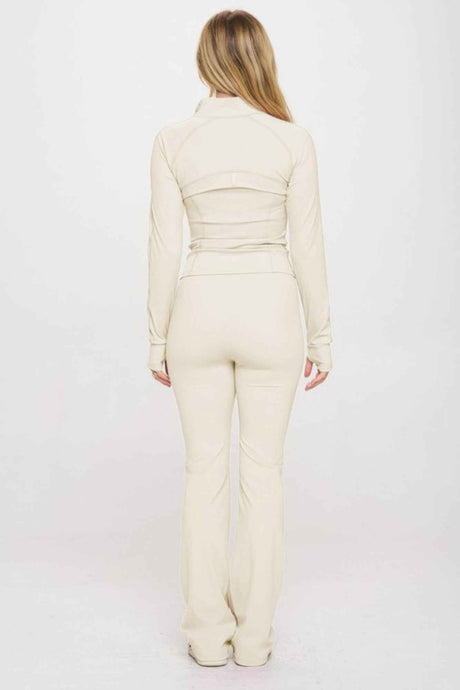 Premium Yoga Jacket W/jumpsuit Set