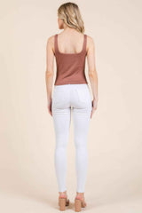 V-neck Basic Double Layers Tank Top