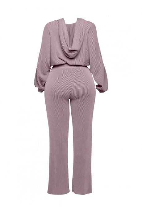 Zipper Closure Hoodie Jacket & Pants Set
