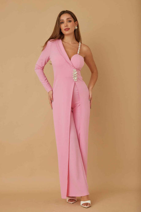Jewel One Strap Shoulder Jumpsuit
