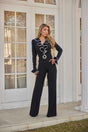Ruffle Pattern Long Sleeve Jumpsuit