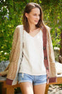 Knit Color Block Cardigan
