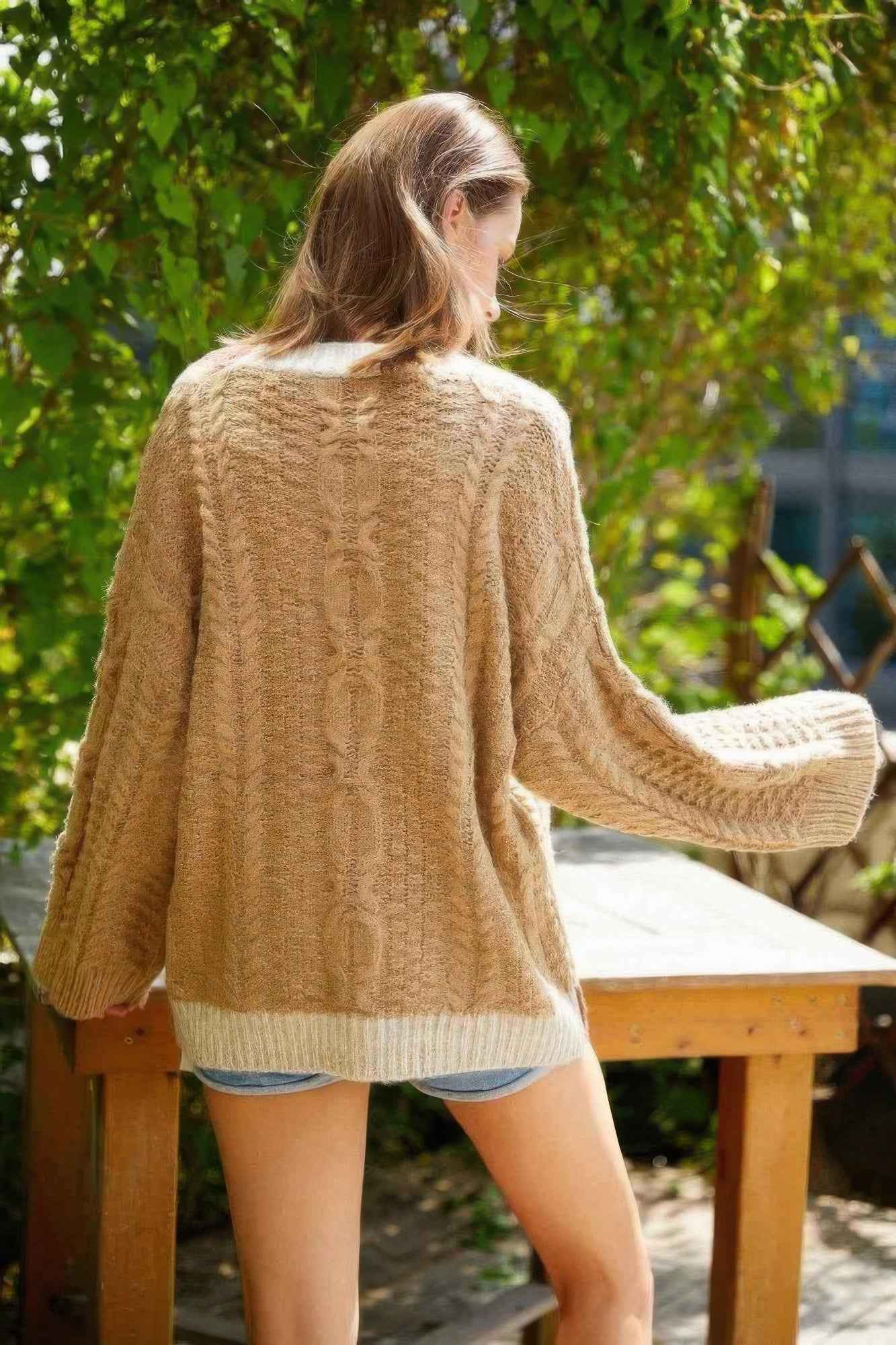 Knit Color Block Cardigan