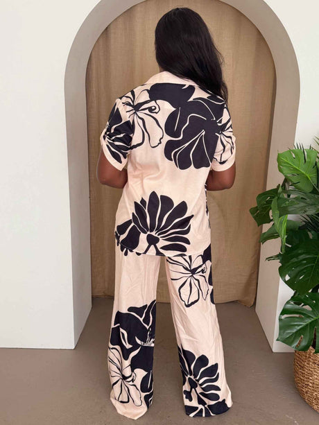 Noir Bloom Pants Set