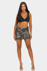 Mid Waist Mini Skirt