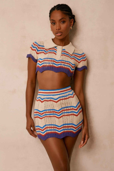 Zig Zag Crochet Two Piece Set
