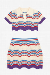Zig Zag Crochet Two Piece Set