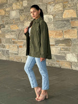 Oversized Corduroy Shacket Button Down Utility