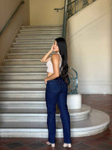 High Waist Vintage Straight Leg Denim Jeans
