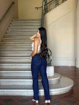 High Waist Vintage Straight Leg Denim Jeans