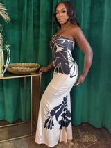 Midnight Bloom Halter Jumpsuit