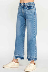 Tummy Control High Rise Crop Wide W/ Released Hem