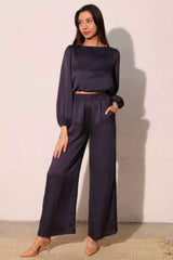 Hammered Satin Pocket Pants