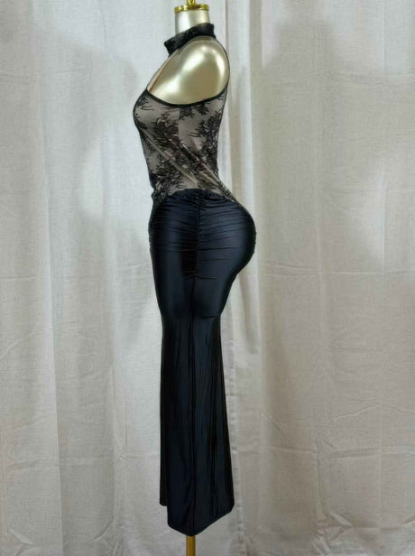 Crimson Lace Hourglass Dress