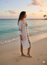 Linnen Crochet Maxi Dress
