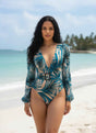 Flora Tropical Long Sleeve Swimsuit