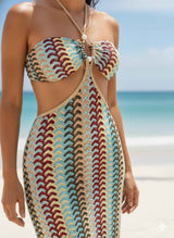 Boho Maxi Print 3 Piece Bikini Set
