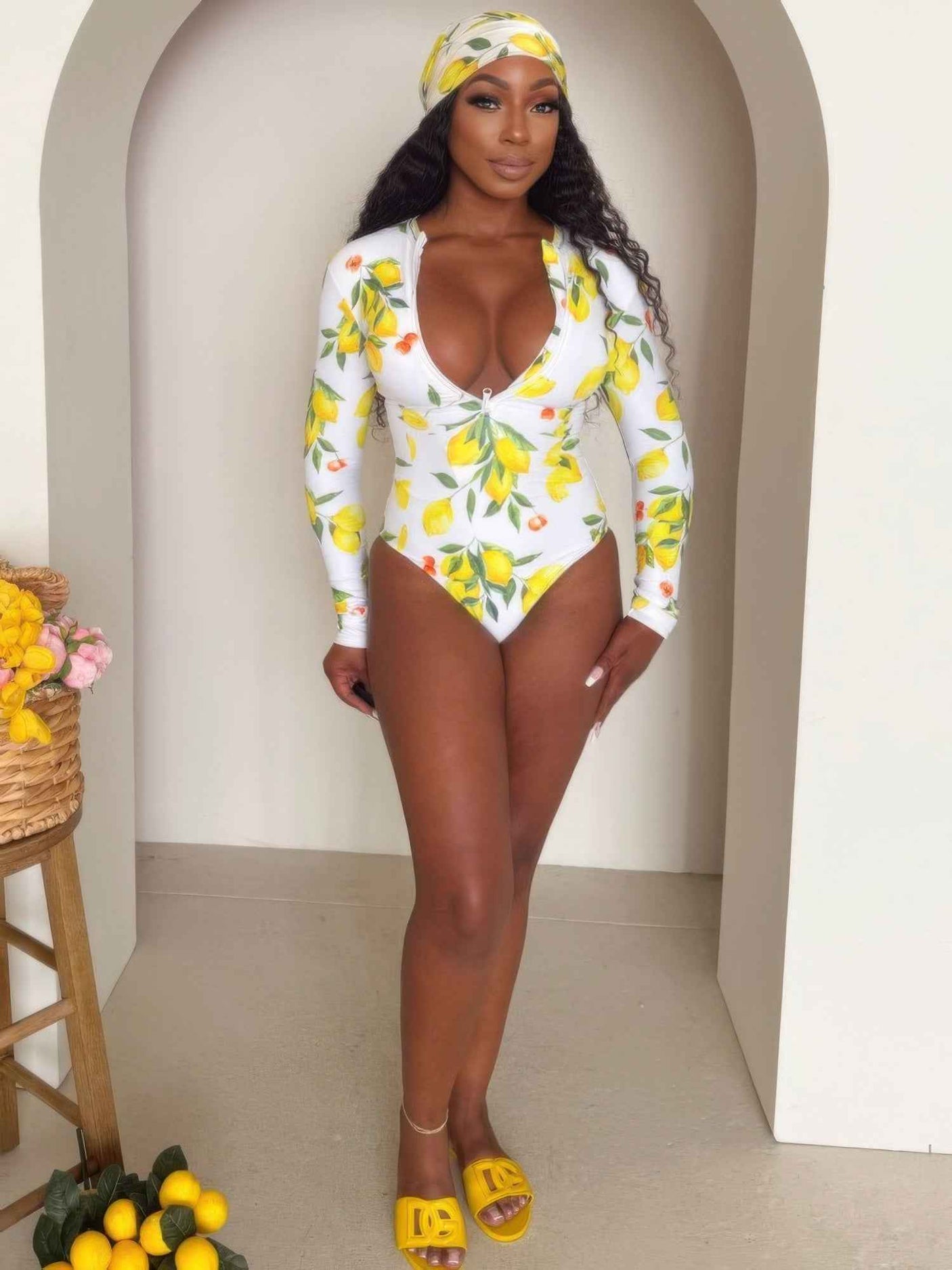 Sorrento Citrus Zip One-piece