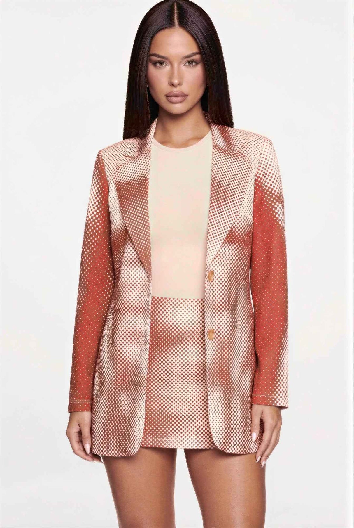 Notched Collar Mini Dress Blazer