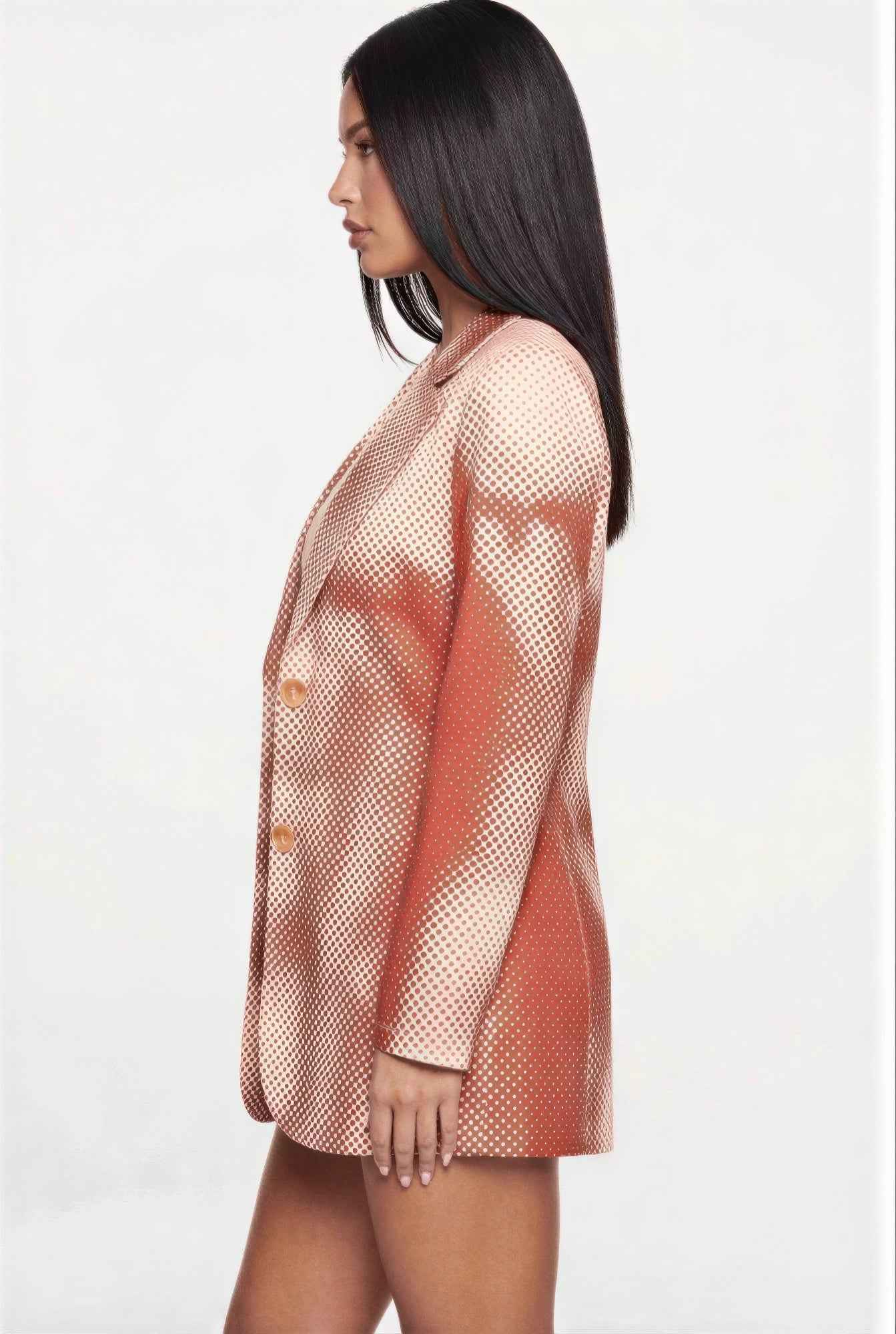 Notched Collar Mini Dress Blazer