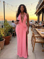 Plunging, Deep V-neckline In A Halter Style