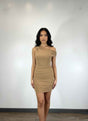 The Right Shoulder Is Gathered  Mini Dress
