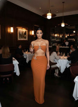 Tube Top Trim Detail Skirt Set