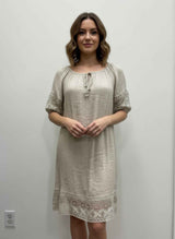 Mlle Gabrielle Solid Short Sleeve Dress