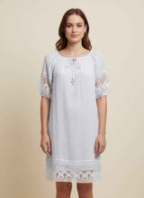 Mlle Gabrielle Solid Short Sleeve Dress