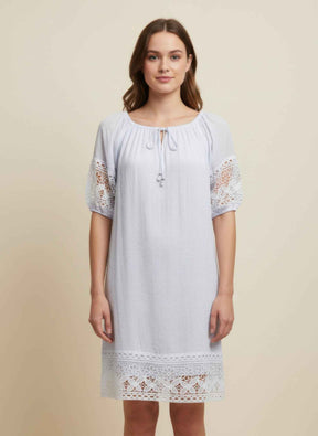 Mlle Gabrielle Solid Short Sleeve Dress