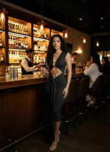 Body-con Midi Dress In A Vibrant