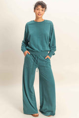 Raw Edge Detail Burnout Sweatshirt