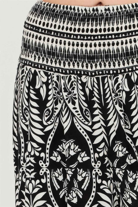 Smocked Waist Floral Pants