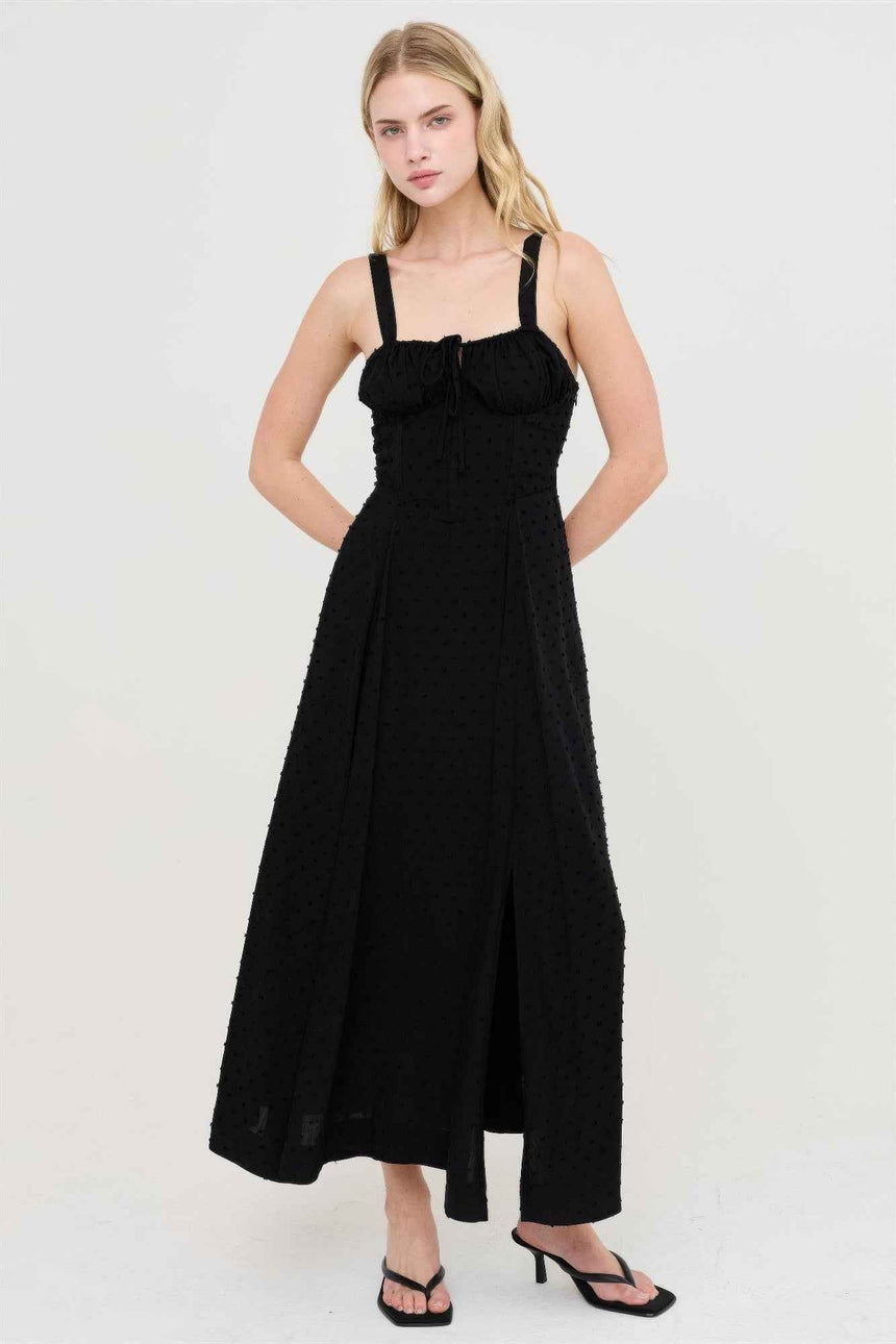 Boned Tie-back Dress
