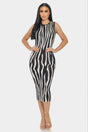 Sweater Midi Print Dress