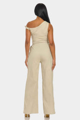 Chic Poise One-shoulder Jumpsuit