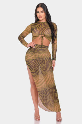 Top And Long Skirt Set