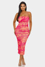 Sunset Bloom Mesh Dress