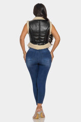 Bucle Trim Leather Vest