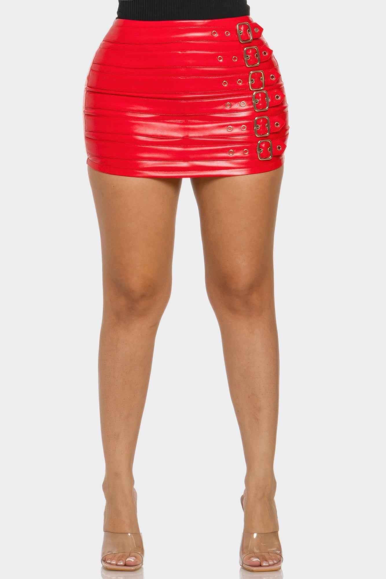 Faux Leather Mini Skirt