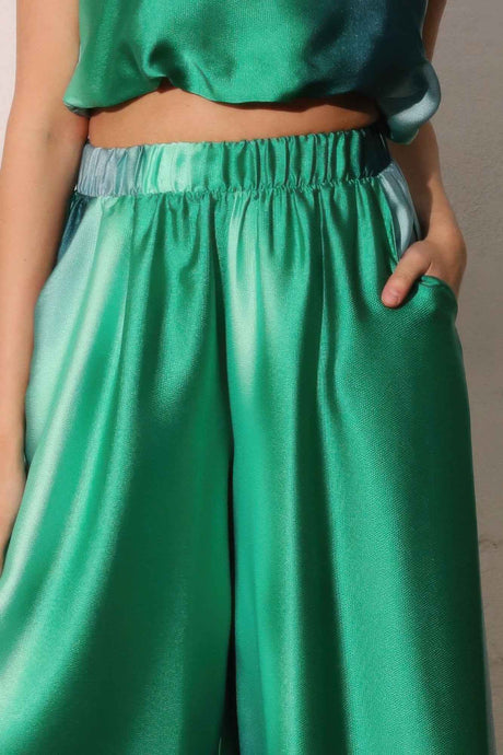 Ombre Satin Extra Wide Legs Pants