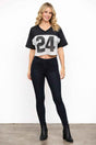 Varsity 24 Mesh Crop Jersey Top
