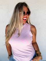 RESERVA: Camiseta de tirantes acanalada a rayas Summer Bianca